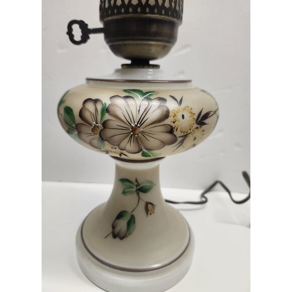 Tiered Vintage Lamp Milk Glass Vintage GWTW Tested & Works Mid-Century Gone With - Picture 14 of 16